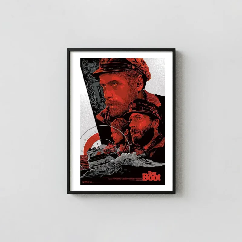 Das Boot Poster - 1981 German War Film Wall Movie Posters xe2x80x93 Portrait Frame Wall Art Mockup | MerchFuse