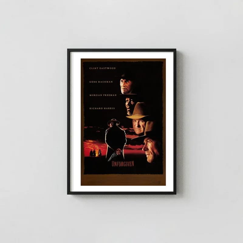 Unforgiven (1992) Movie Poster - Clint Eastwood Western Wall Art