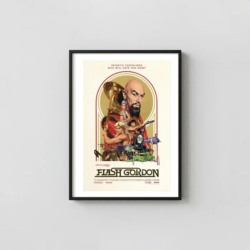 Flash Gordon | Movie Poster | Retro Art Deco Space Opera Print