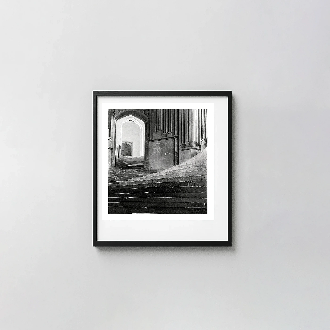 Frederick Evans Photography Print, A Sea Of Steps, Wells Cathedral 1903 Frederick Evans Photography Print, A Sea Of Steps, Wells Cathedral 1903 Photography Prints Xe2X80X93 Square Frame Wall Art Mockup | Merchfuse