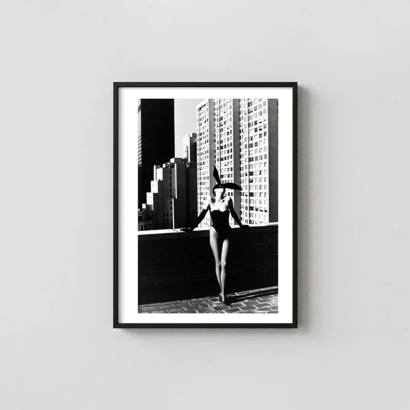 Helmut Newton Print, Elsa Peretti in Halston Bunny Costume, New York 1975
