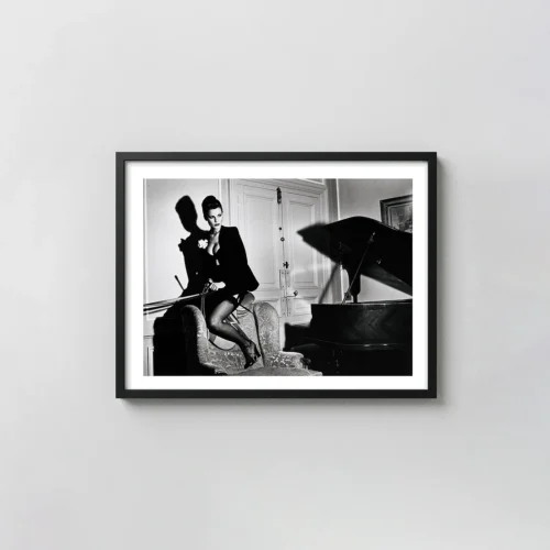 Helmut Newton Wall Art - Saddle II, Paris 1976 Black and White Print