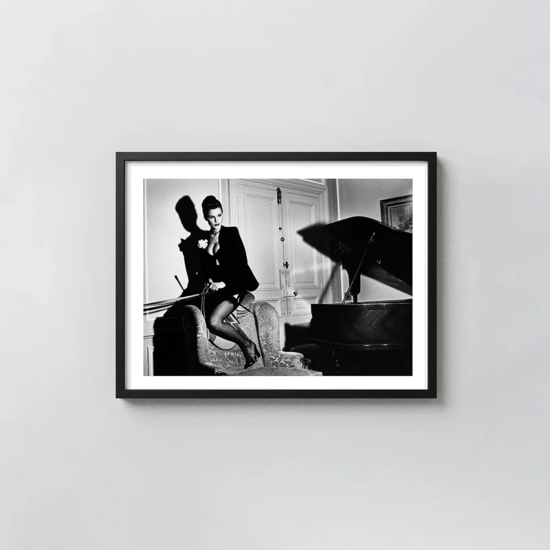 Helmut Newton Wall Art - Saddle II, Paris 1976 Black and White Print