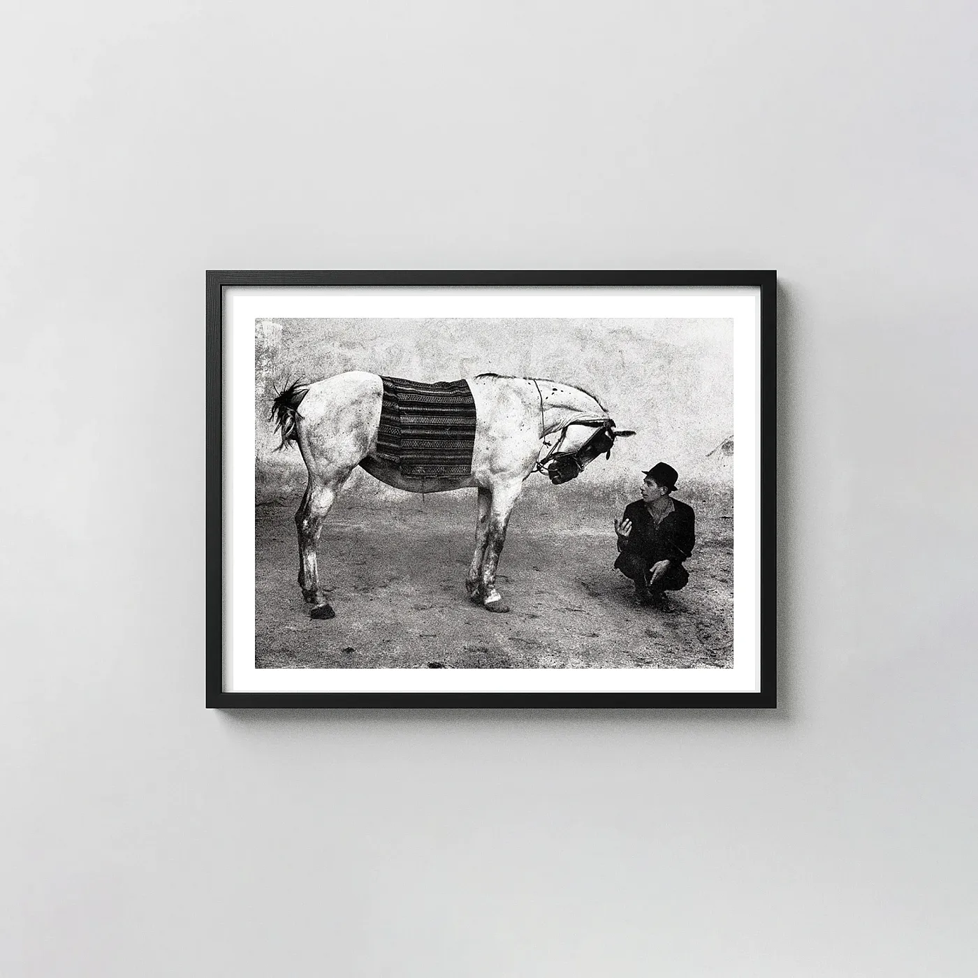 Josef Koudelka Photography Print, Romania Gypsy With Horse 1968 Print Josef Koudelka Photography Print, Romania Gypsy With Horse 1968 Photography Prints Xe2X80X93 Landscape Frame Wall Art Mockup | Merchfuse