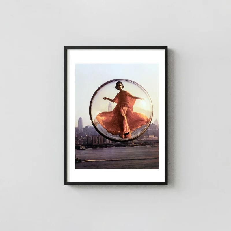 Melvin Sokolsky Photography Poster, Over New York Harper's Bazaar 1963 Bubble Print