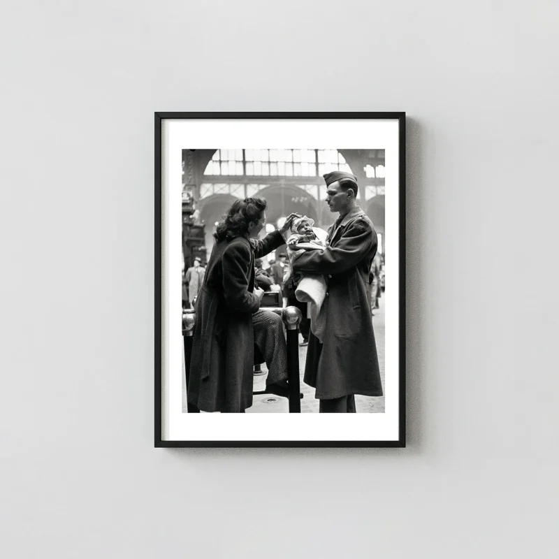 Eisenstaedt Photo Print, A Soldier's Farewell Penn Station NYC 1944 WWII Poster