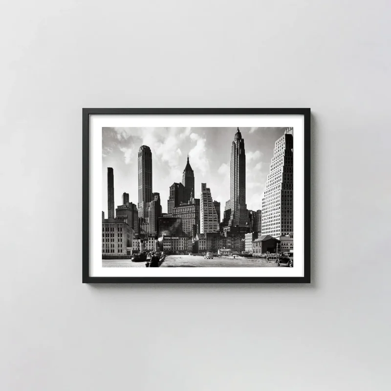 Berenice Abbott Wall Art, Downtown Manhattan c.1935 NYC Architecture Print