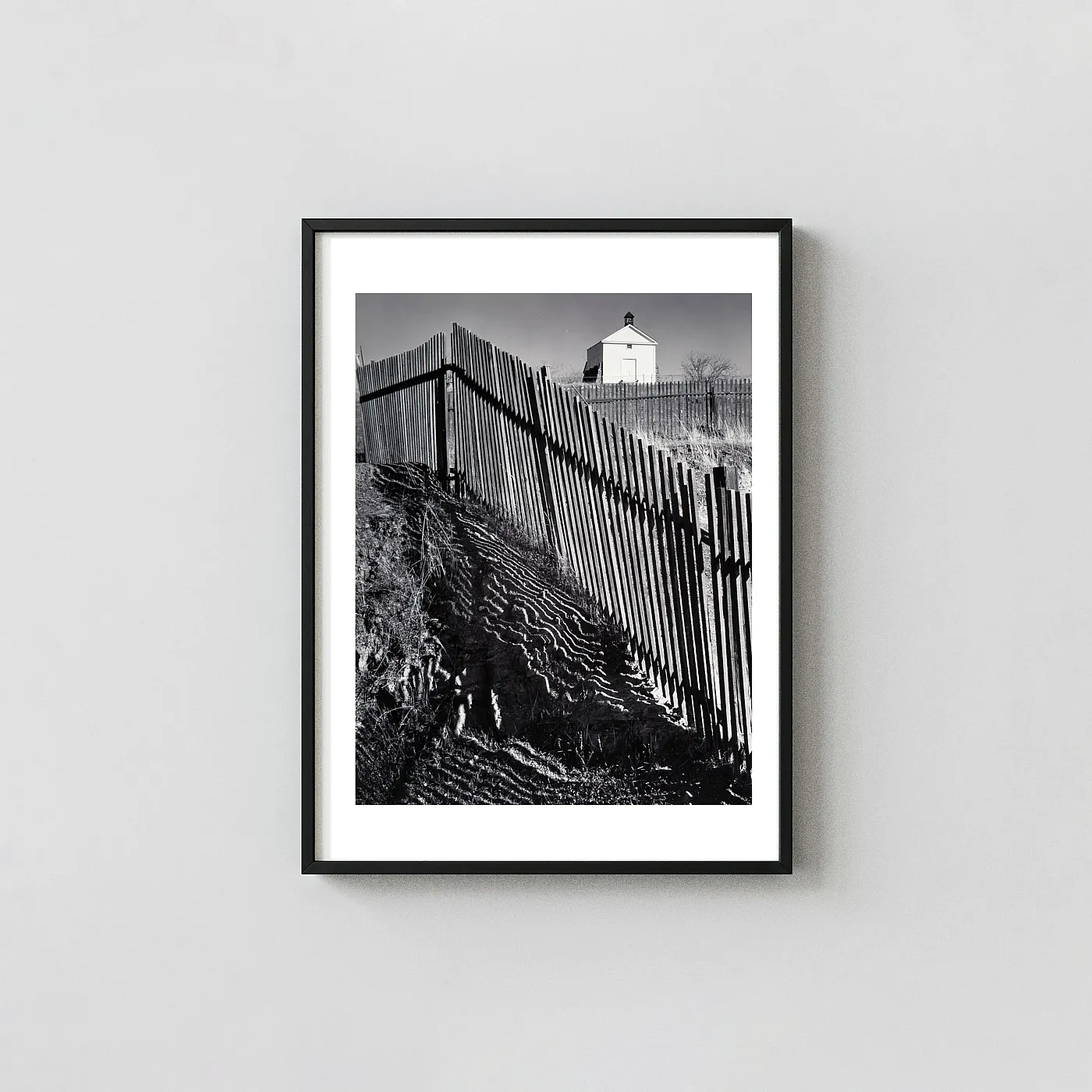 Ansel Adams Photography Poster, White Church Hornitos California 1946 - photography wall art print