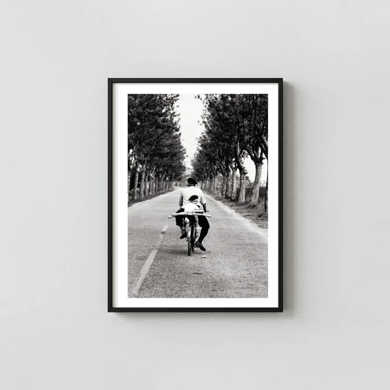 Elliott Erwitt Print, Provence France Boy with Baguette 1955 Wall Art Photography Poster