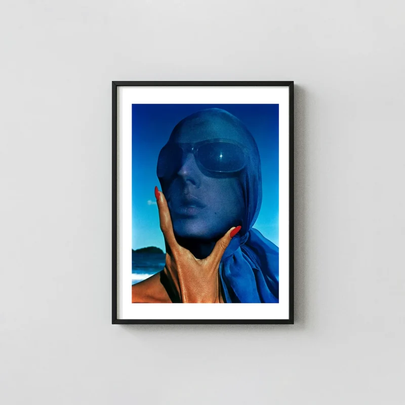 HIRO Photography Prints, Tilly Tizzani with Blue Scarf Fashion Photography Print — Wall Art
