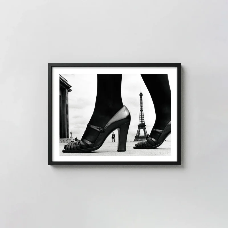 Frank Horvat Print | Shoe and Eiffel Tower, Paris (1974) Vintage Fashion Photography Wall Art