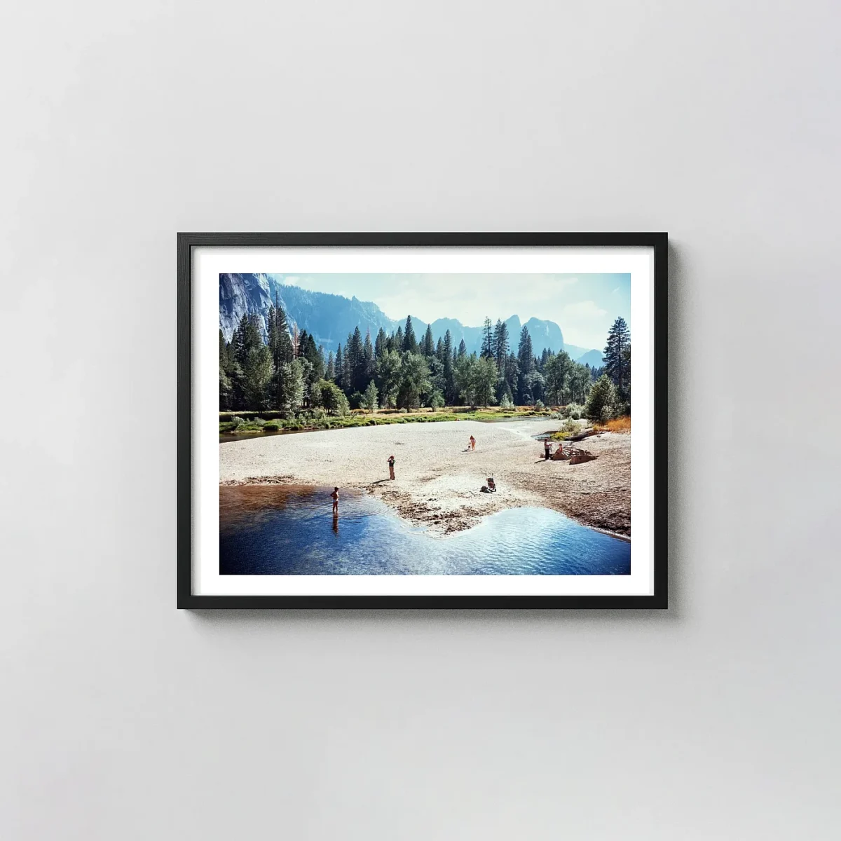 Stephen Shore Print — Merced River, Yosemite National Park (1979) Color Landscape Photography Prints xe2x80x93 Landscape Frame Wall Art Mockup | MerchFuse
