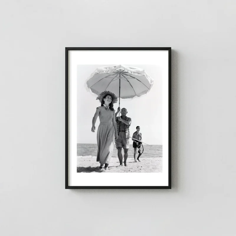 Robert Capa Print | Picasso and Françoise Gilot, France (1948) Vintage Portrait Wall Art