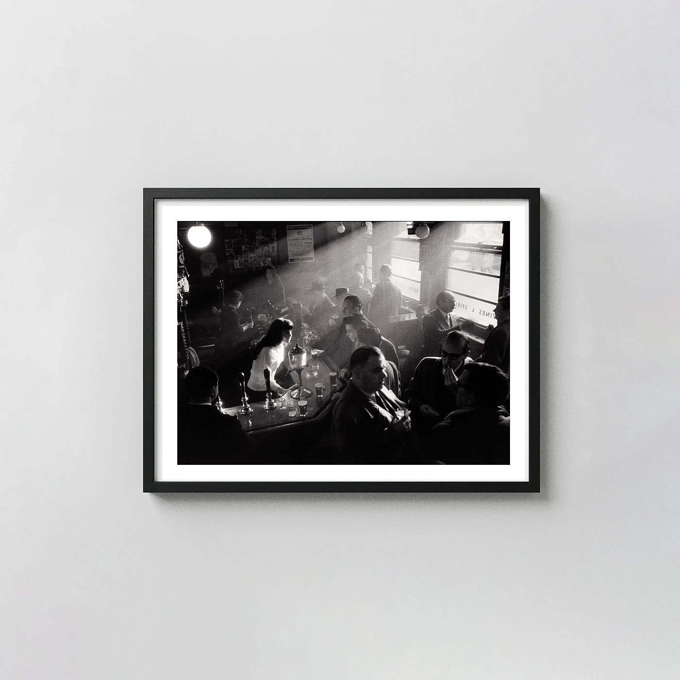 Willy Ronis Photography Print — Pub In Soho, London 1955 Wall Art Willy Ronis Photography Print — Pub In Soho, London 1955 Photography Prints Xe2X80X93 Landscape Frame Wall Art Mockup | Merchfuse