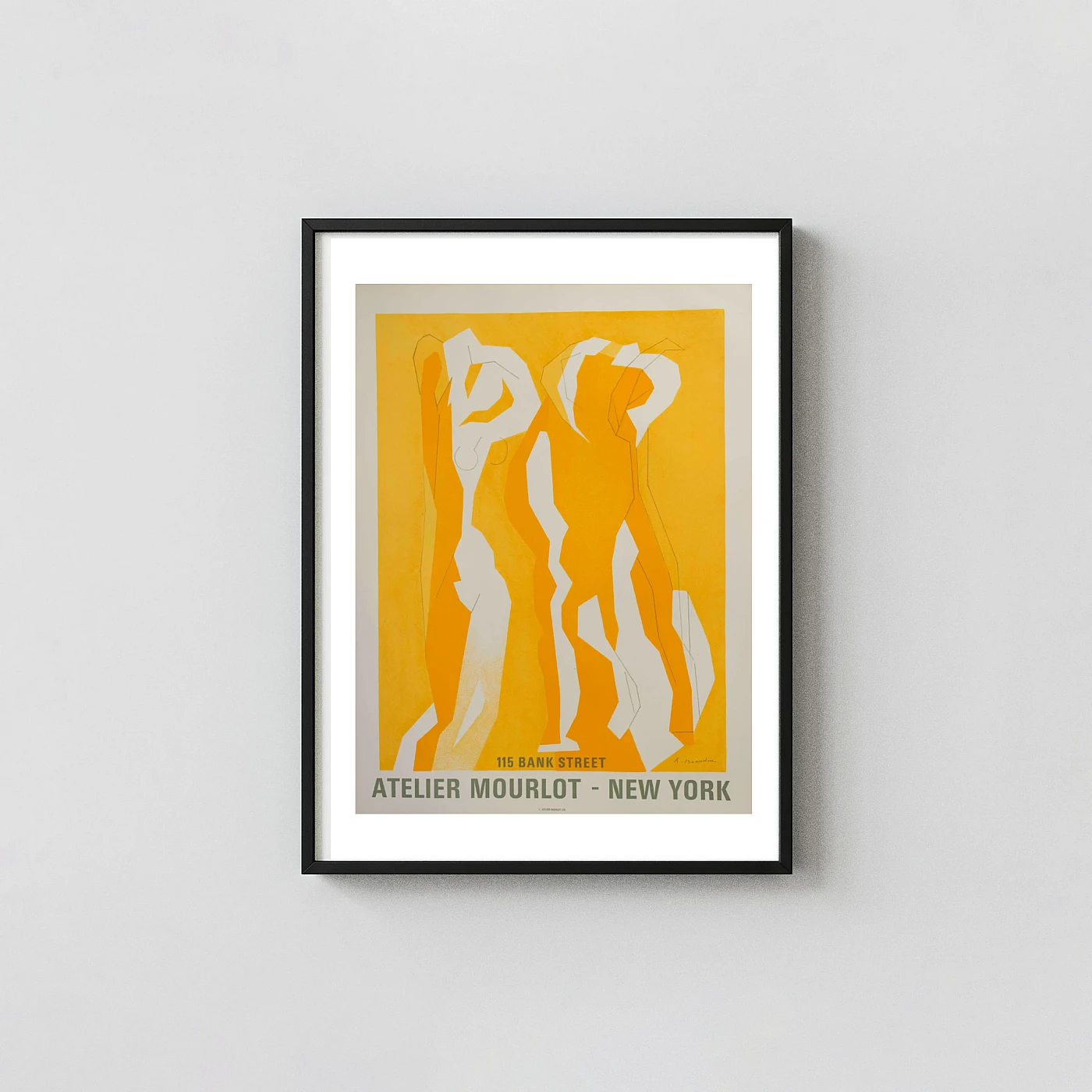 André Beaudin Vintage Exhibition Poster Abstract Nude - fine art poster print