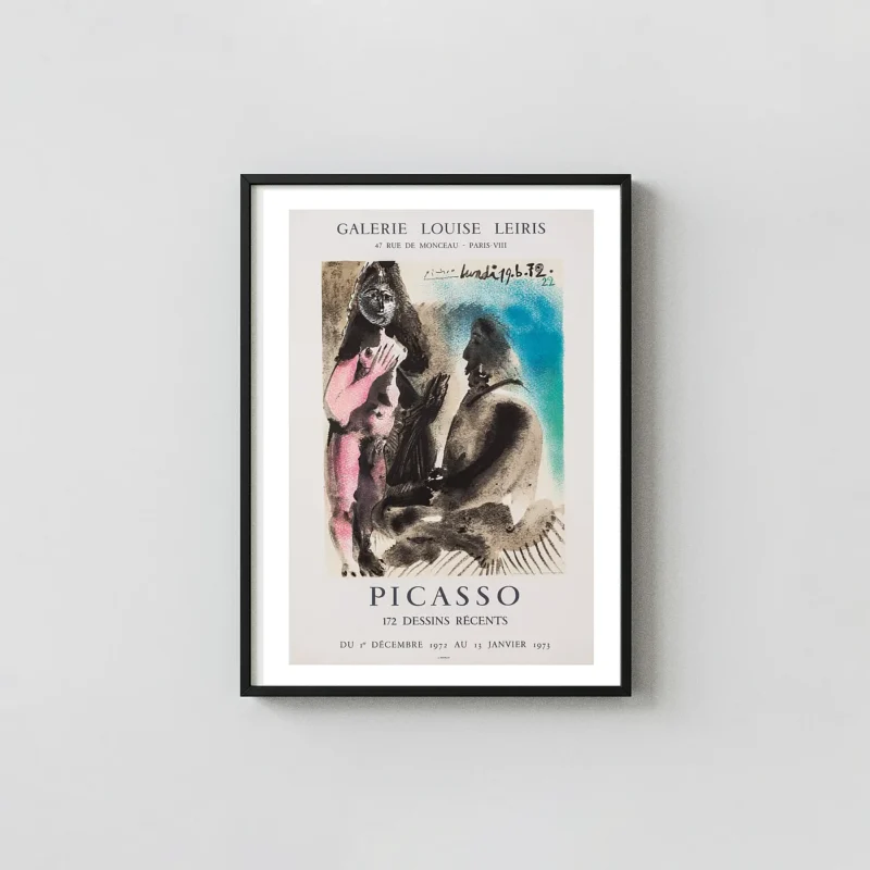 Pablo Picasso | Art Exhibition Poster | 172 Dessins Récents 1972 Print