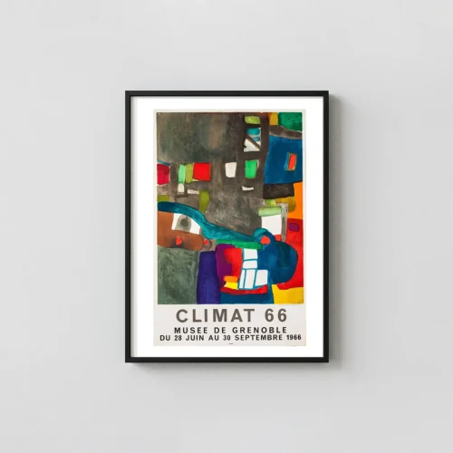 Maurice Estève Climat 66 | Vintage Art Poster | Abstract Mid-Century Modern Print