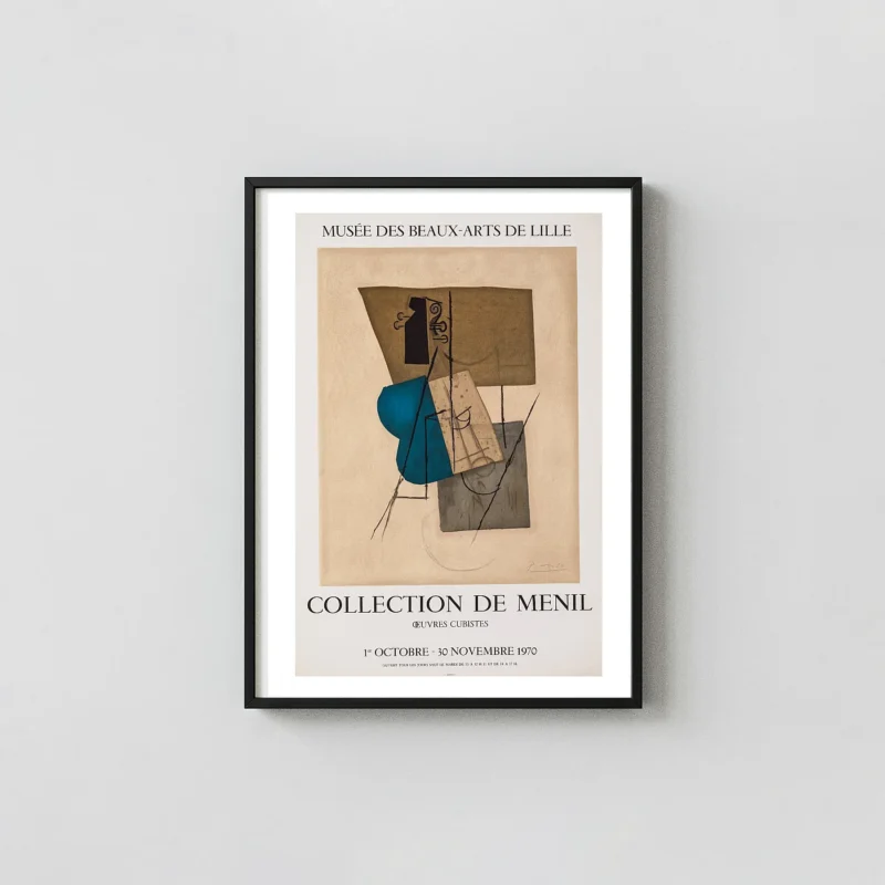 Pablo Picasso | Cubist Exhibition Poster | Collection de Menil Vintage Art Print