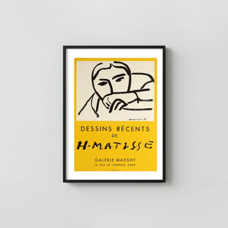 Henri Matisse | Art Exhibition Poster | Dessins Récents Minimalist Print
