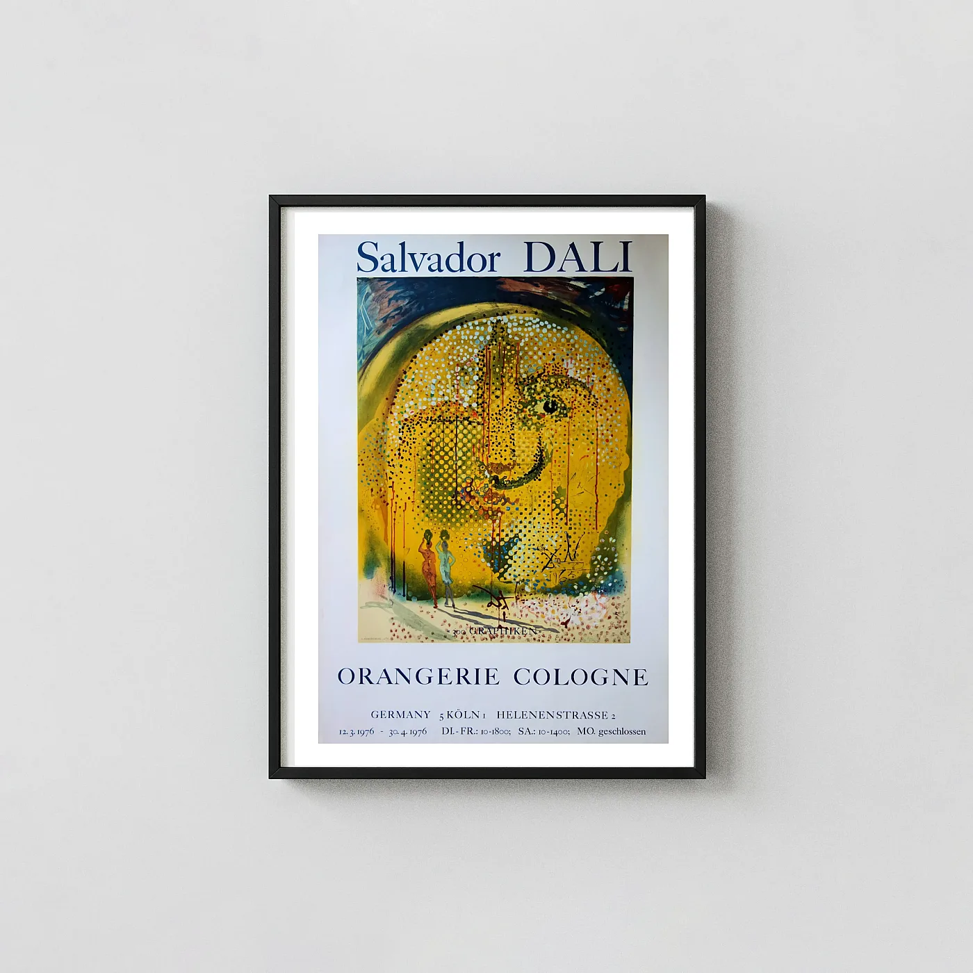 Salvador Dalí Vintage Art Poster Orangerie Cologne Exhibition - fine art poster print