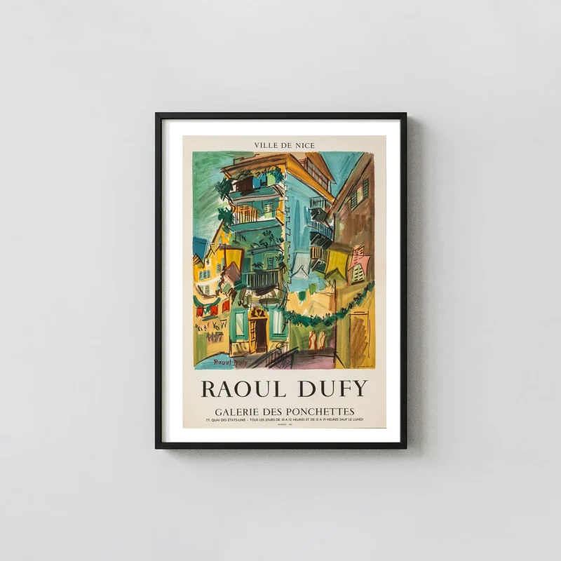 Raoul Dufy Nice Poster | Galerie des Ponchettes Vintage Art Print