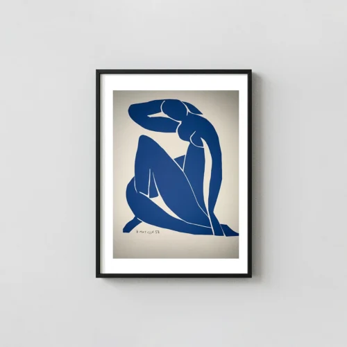 Henri Matisse Blue Nude II | Art Poster Print | Classic Abstract Blue Figure
