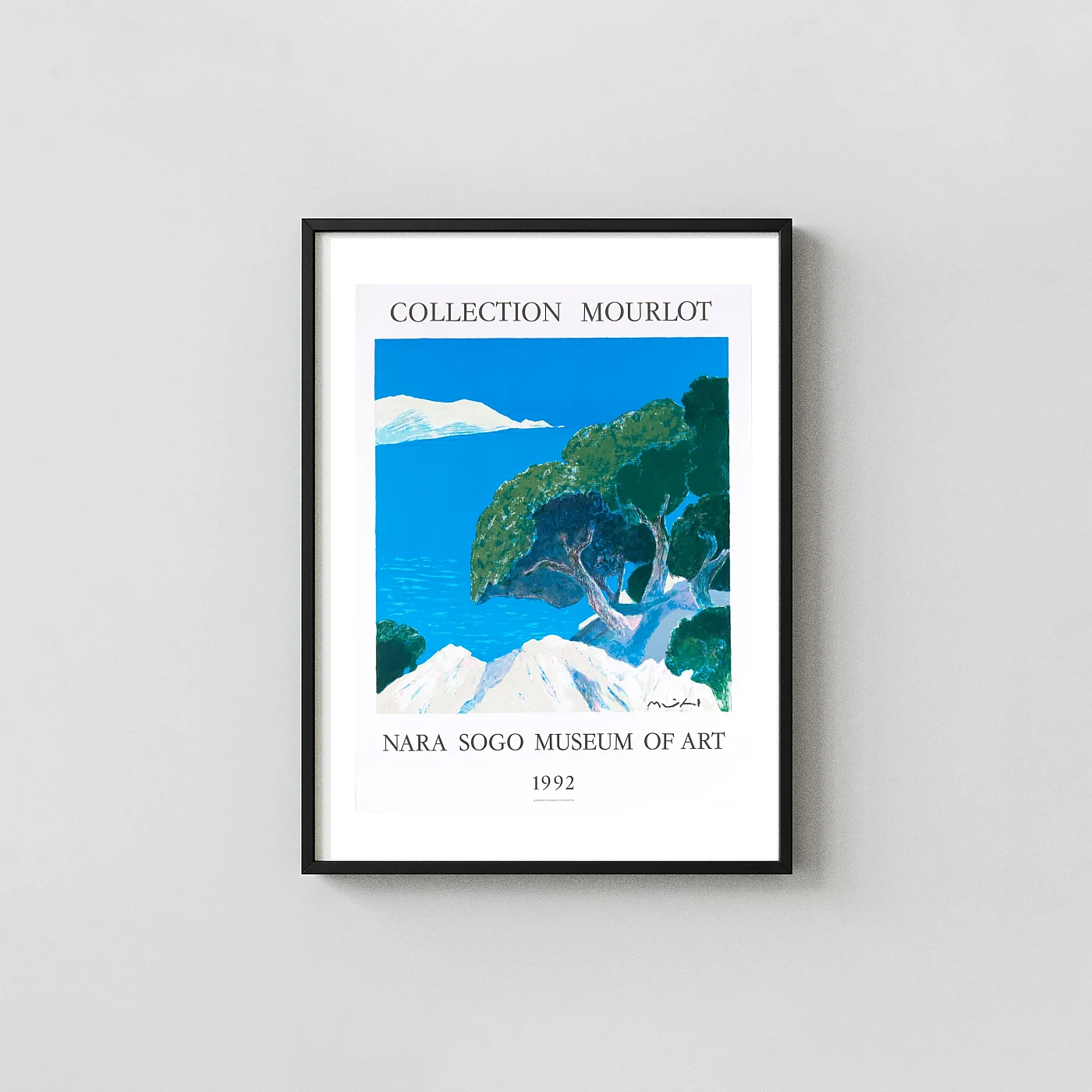 Roger Muhl | Art Poster | Iles de Lerins Mediterranean Landscape Exhibition Artwork xe2x80x93 Portrait Frame Wall Art Mockup | MerchFuse
