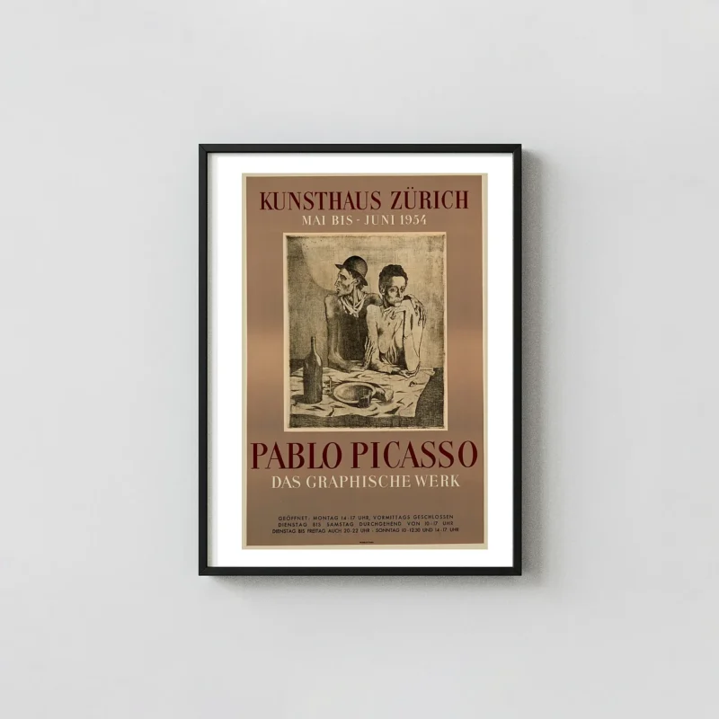 Pablo Picasso | Vintage Art Poster | Kunsthaus Zürich 1954 Graphic Work