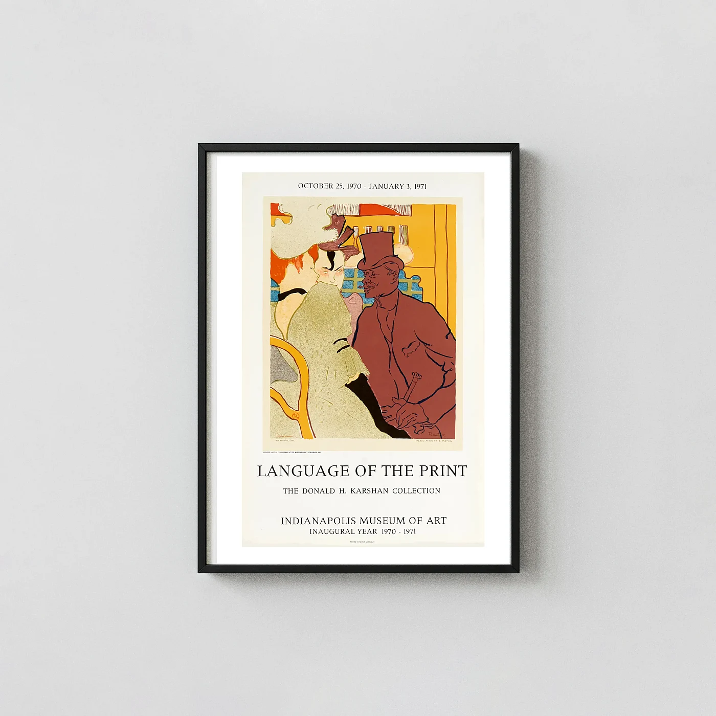 Henri de Toulouse-Lautrec | Art Poster | Vintage 1970 Museum Exhibition Exhibition Artwork xe2x80x93 Portrait Frame Wall Art Mockup | MerchFuse
