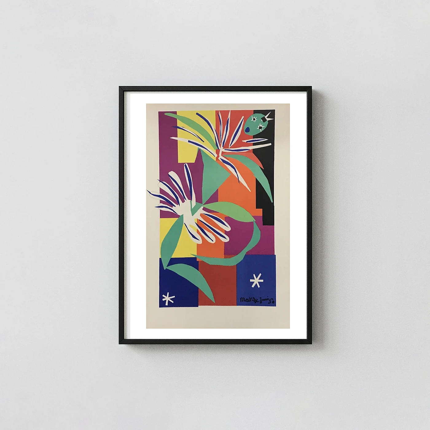 Matisse La Danseuse Créole Abstract Art Poster Vibrant Cut-Out - fine art poster print