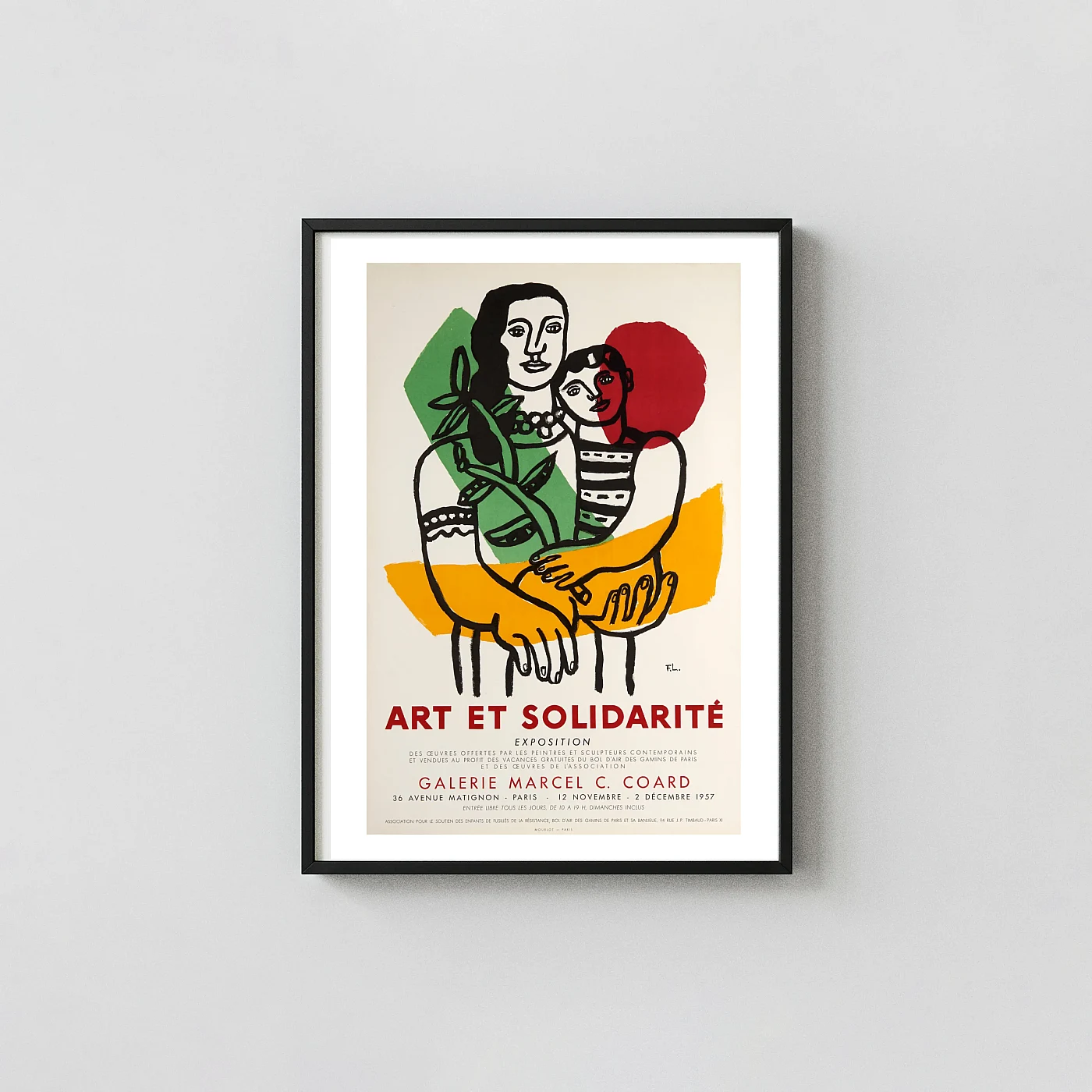 Fernand Léger Art Poster Art et Solidarité Mother & Child 1957 - fine art poster print