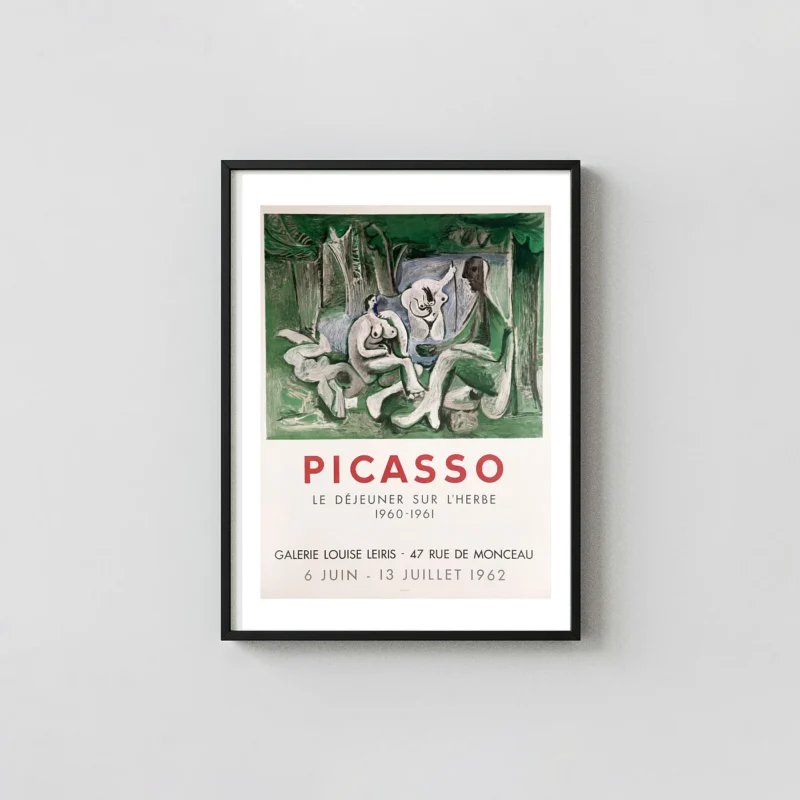 Picasso Le Déjeuner sur l'herbe | Modern Art Poster | Vintage 1962 Exhibition Print