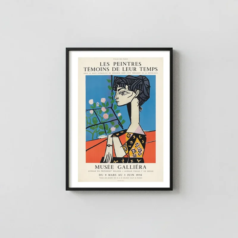 Picasso | Musée Galliéra 1956 Exhibition Poster | Cubist Woman Art Print
