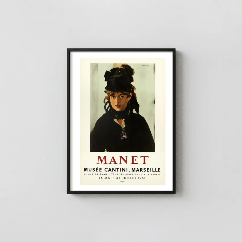 Manet Musée Cantini Marseille | Vintage Art Poster | Woman in Black Hat