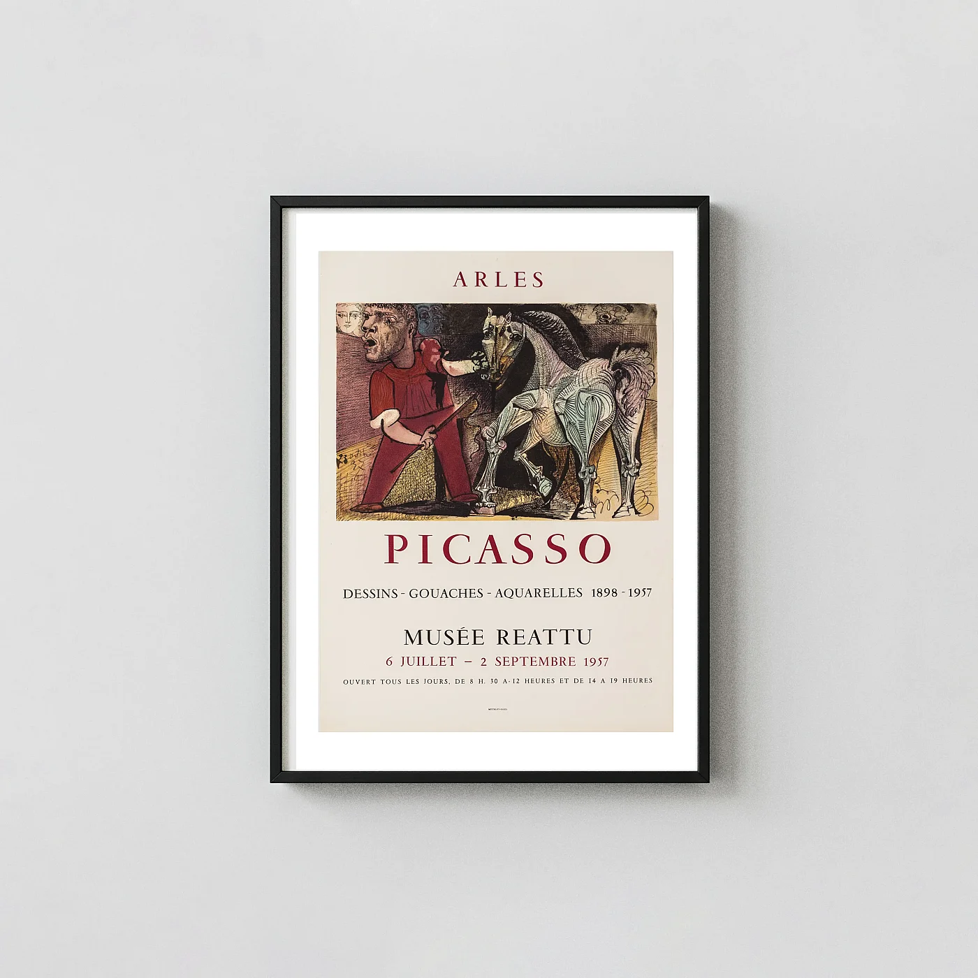 Pablo Picasso Vintage Art Poster Musée Reattu 1957 Exhibition - fine art poster print