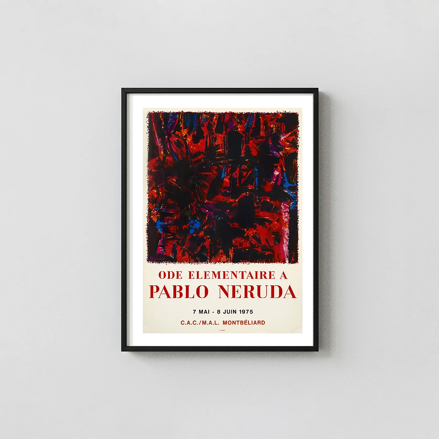 Alfred Manessier Vintage Art Poster Pablo Neruda Abstract Exhibition - fine art poster print