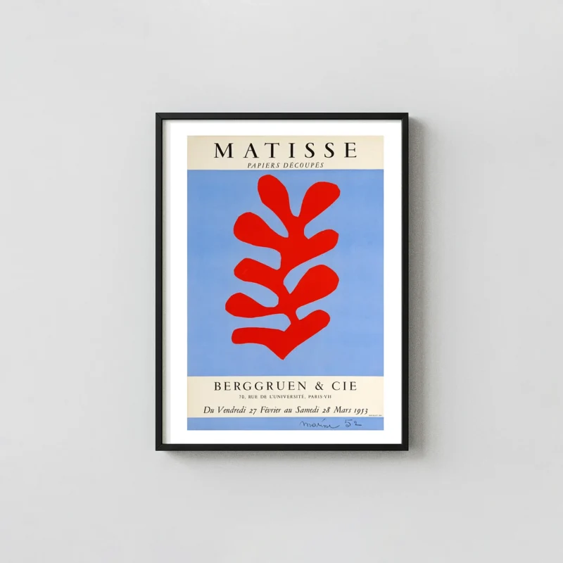 Matisse Papiers Découpés | Abstract Art Poster | Red Seaweed Cutout Print