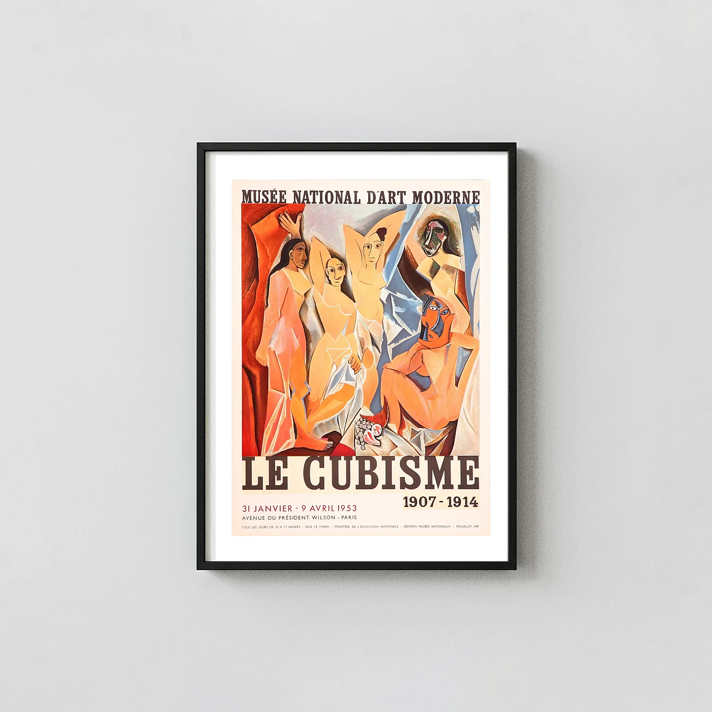 Le Cubisme Exhibition 1953 Vintage Art Poster Picasso Cubist Nudes - fine art poster print