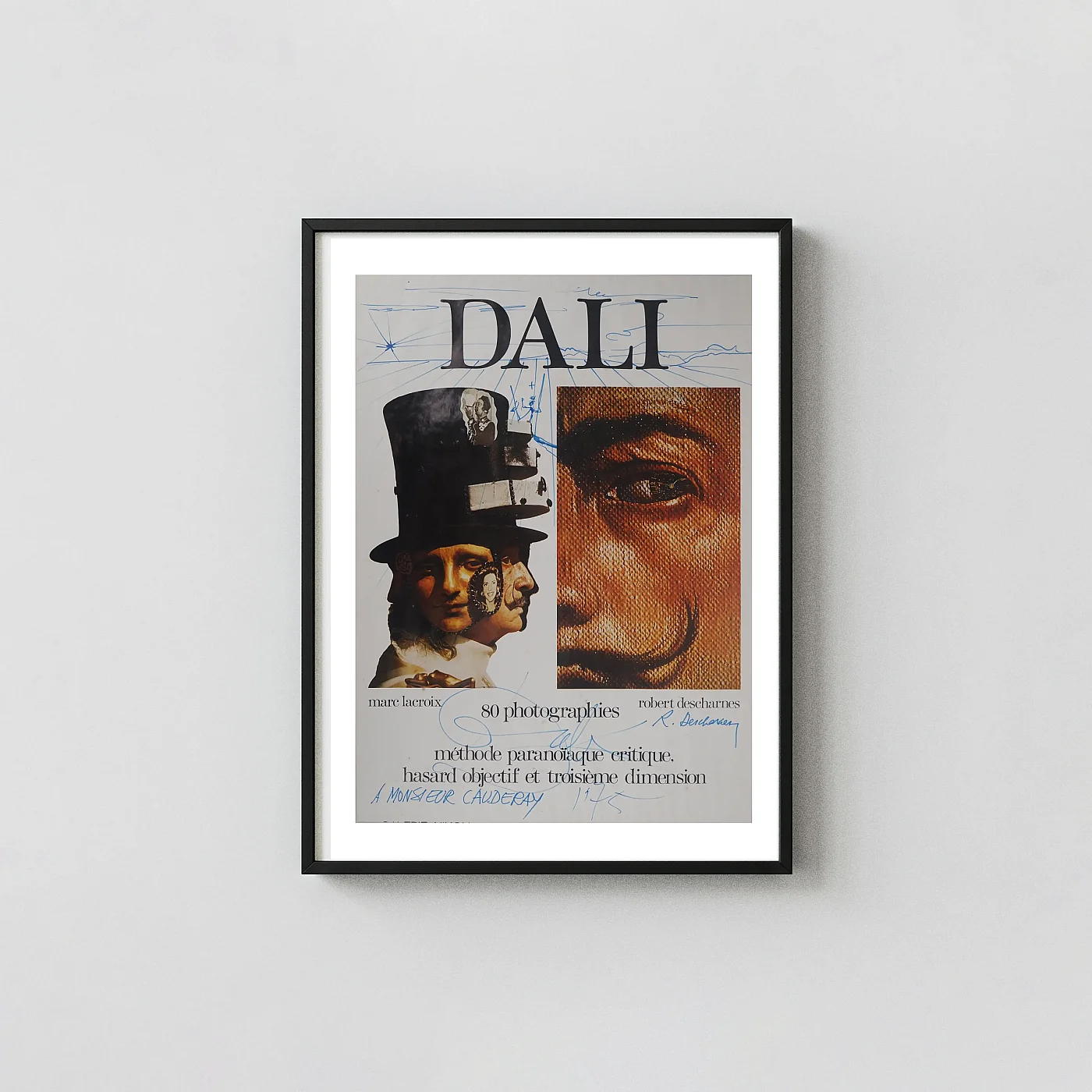 Salvador Dalí Art Exhibition Poster Surreal Collage & Top Hat Design - fine art poster print