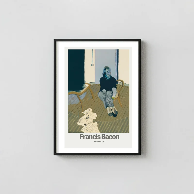 Francis Bacon | Art Poster | Autoportrait 1977 Distorted Figure Print