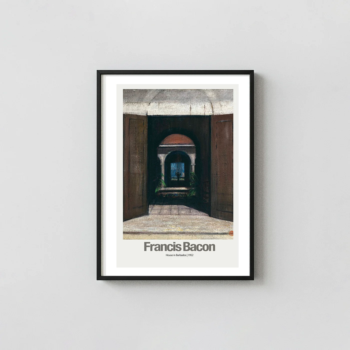 Francis Bacon Art Poster House in Barbados Architectural - fine art poster print