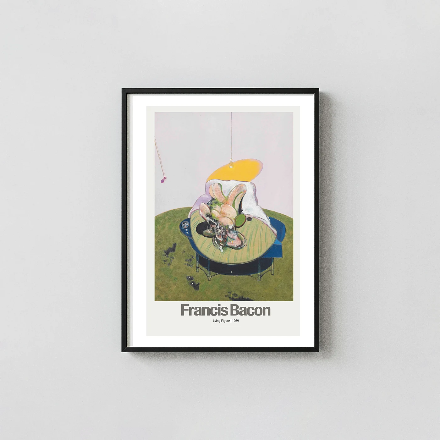 Francis Bacon Art Poster "Lying Figure 1969" Mid-Century Expressionism - fine art poster print