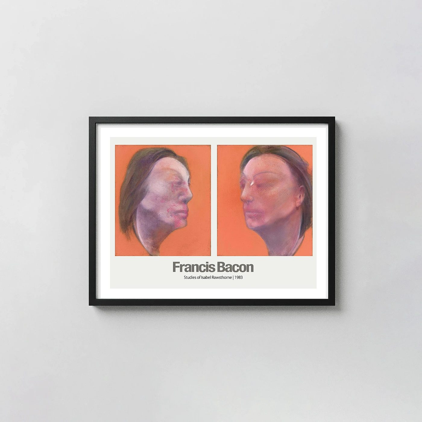 Francis Bacon Abstract Art Poster Studies of Isabel Rawsthorne 1983 - fine art poster print