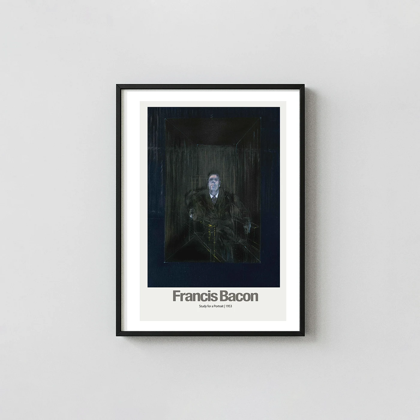 Francis Bacon Study for a Portrait 1953 Poster Dark Modern - fine art poster print