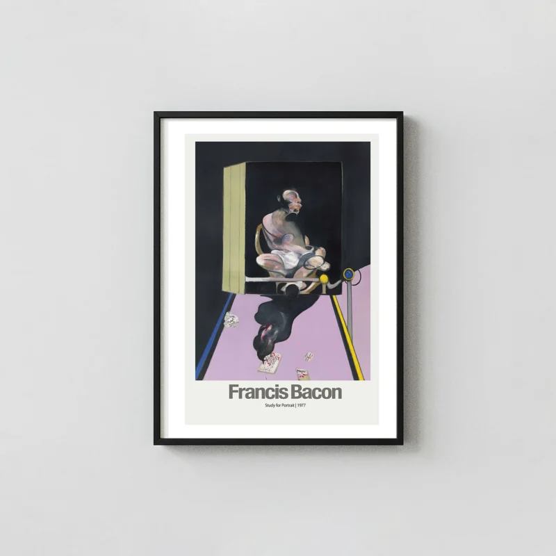 Francis Bacon | Study for Portrait 1977 Art Poster | Iconic Figure Art