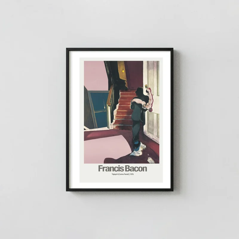 Francis Bacon | Abstract Art Poster | Figure on Stairs (Triptych 1976)
