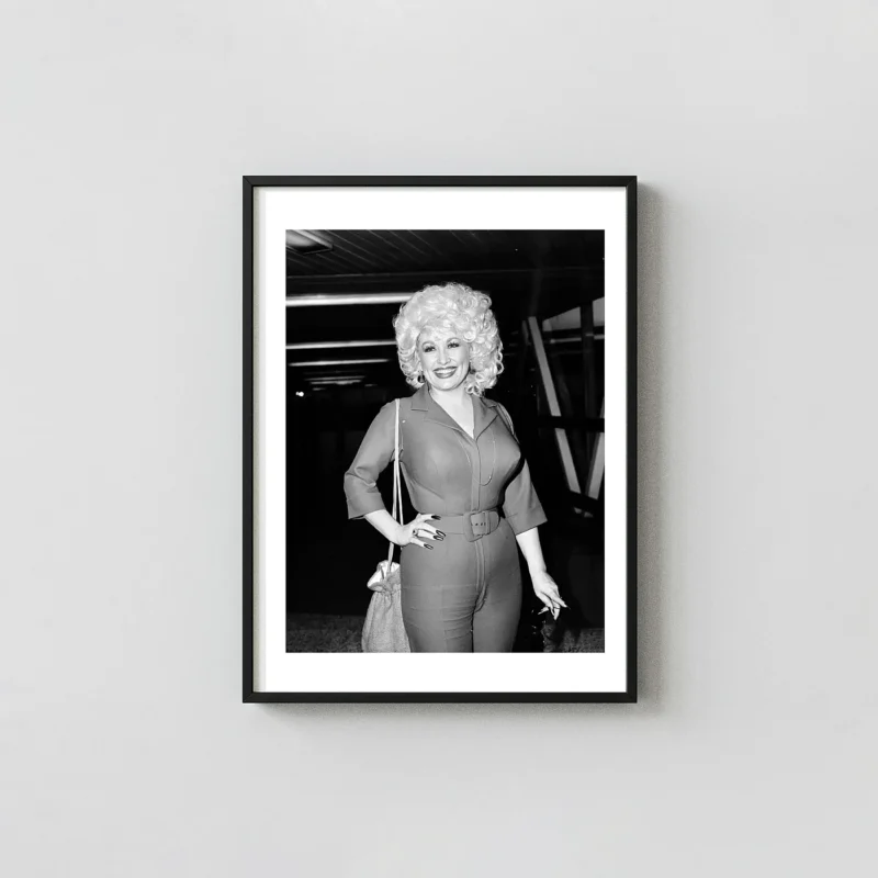 Dolly Parton Print Poster | Vintage Country Music Black and White Wall Art