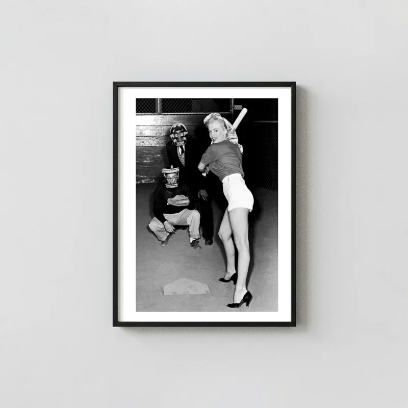 Marilyn Monroe Poster  Chicago White Sox | Baseball Black and White Wall Art