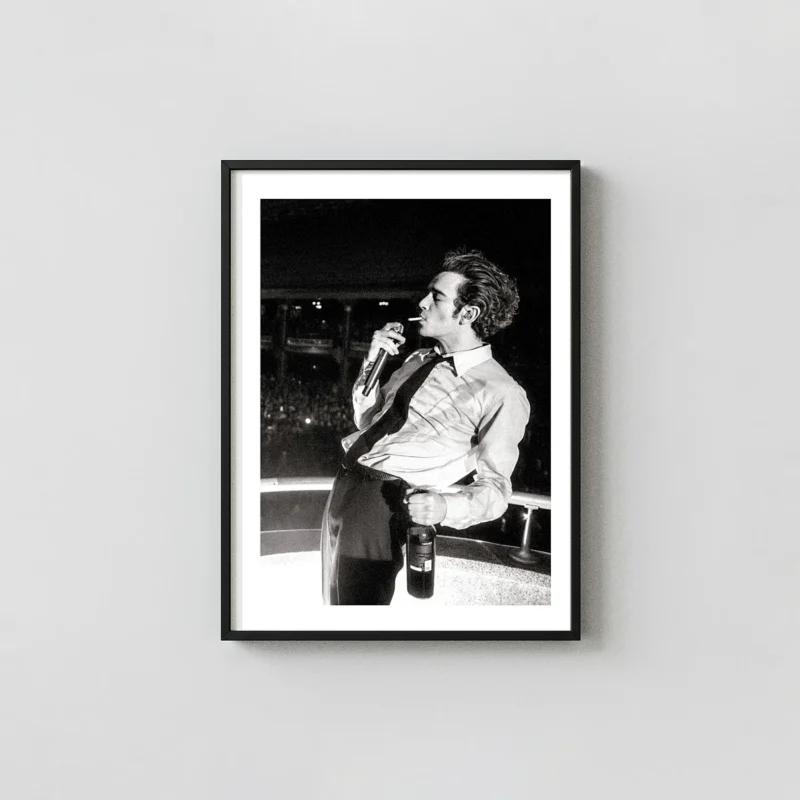 Matty Healy Smoking Print | The 1975 Black and White Wall Art