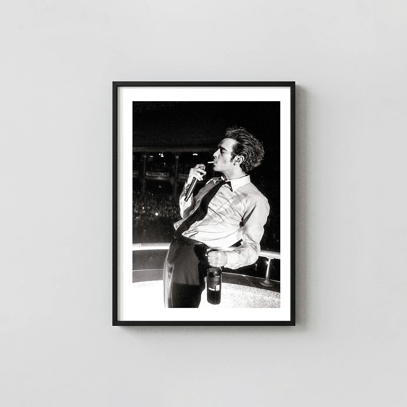 Matty Healy Smoking Print The 1975 Black and White vintage poster - vintage advertising poster print